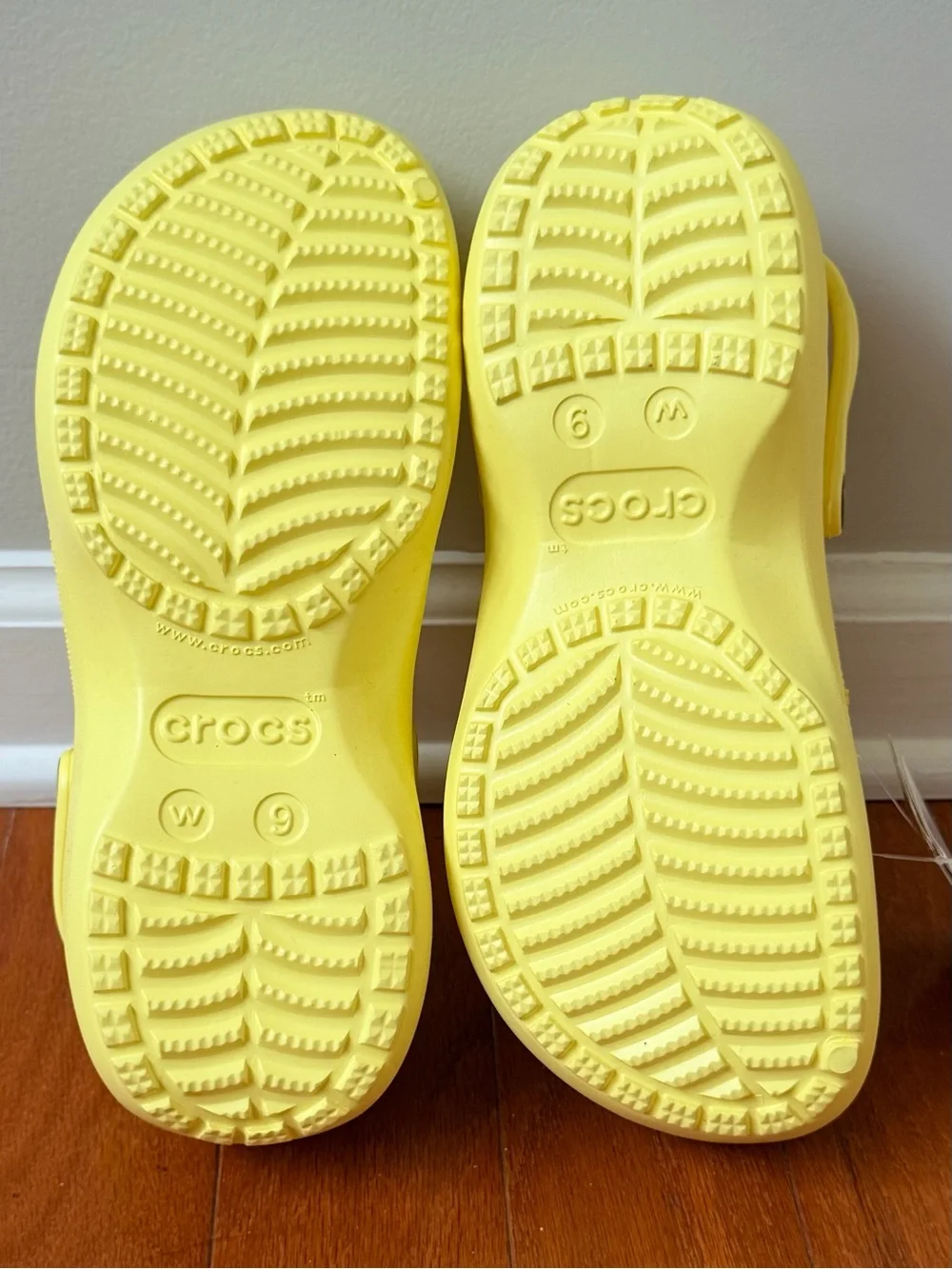NWT- Yellow platform Crocs